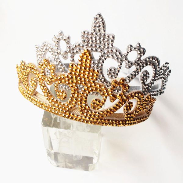 

hair accessories luxury quality artificial glitter felt sequins band children trendy sale crown kid headband lovely hairband 8pc, Slivery;white