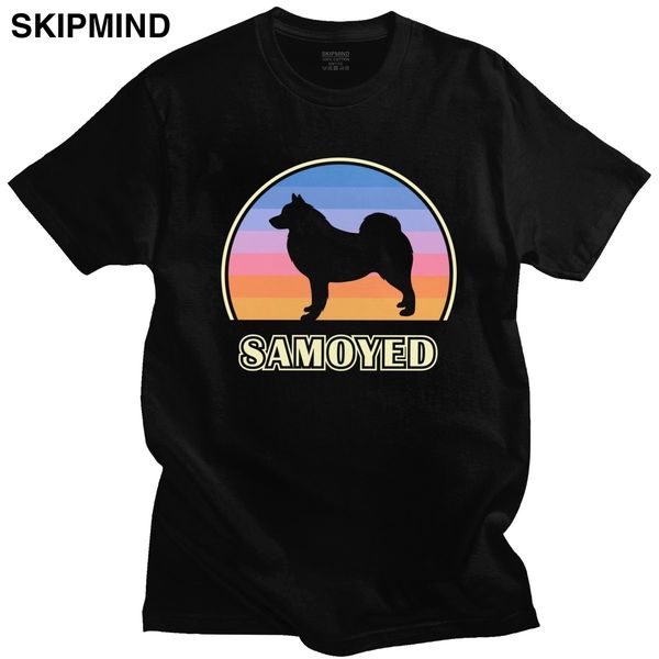 

vintage samoyed t shirt short sleeves tshirt sunset dog t shirt kawaii casual tees slim fit clothes gift idea sport hooded sweatshirt hoodie