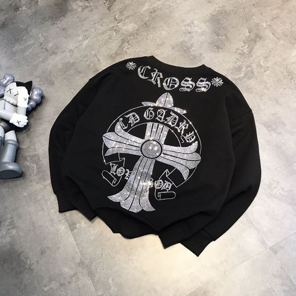 

fall / winter 20 couple t-shirt cro x heavy industry drill sanskrit cross casual sweater, Black;white