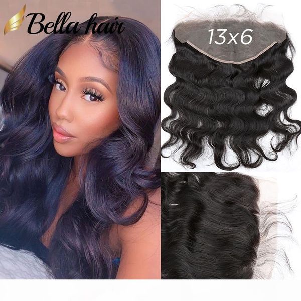 

pre plucked body wave lace frontals 13x6 ear to ear closures 100% unprocessed brazilian virgin hair closures hair pieces bella hair, Black;brown