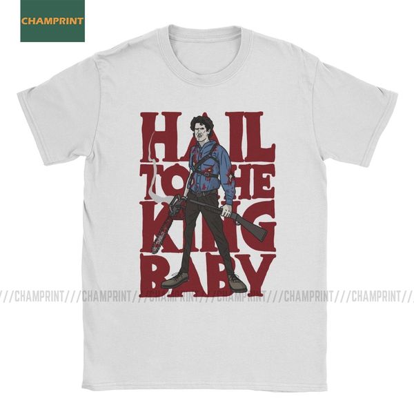 

men hail to the king baby evil dead vintage tees short sleeve horror necronomicon boomstick 4xl 5xl 6xl hooded sweatshirt hoodie men t shirt