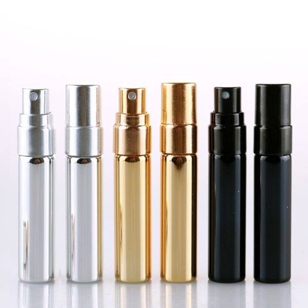 

5ml portable lid glass spray empty transparent refillable perfume bottle packing bottles