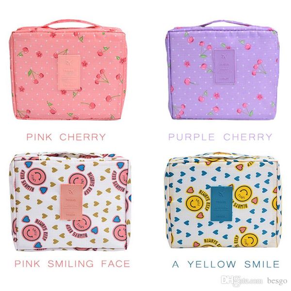 

multi-function waterproof printing travel toiletry bag cosmetic makeup bag with handle comfortable inner pocket storage bag dh0495 t03