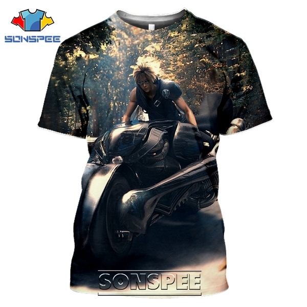 

final fantasy anime movie video game 3d print shirts kawaii hippie horror men clothing