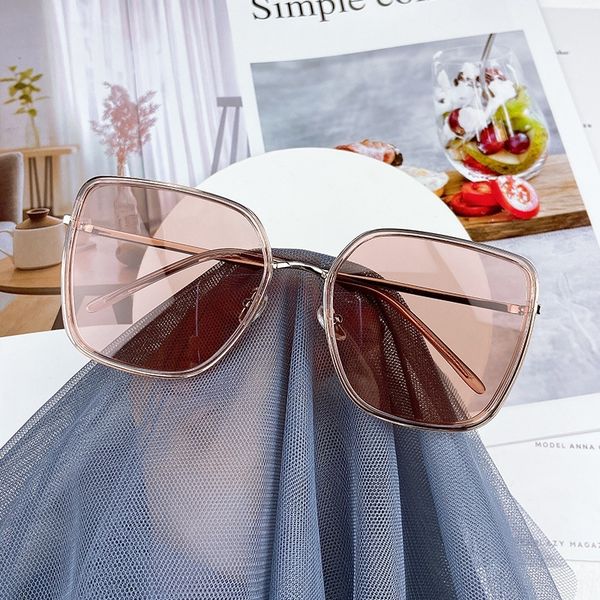 

85pw3 2020 korean mumu new square net red street p ins polarized fashion metal frame for sunglasses sunglasses men and women, White;black