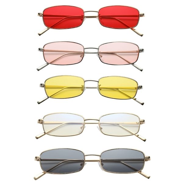 

metal thin women rectangle sunglasses small square men sun glasses uv400