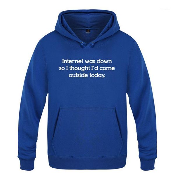 

mens hoodies internet was down - slogan gift joke tee funny hoodie men fleece long sleeve man's sweatshirt pullover tracksuit1, Black