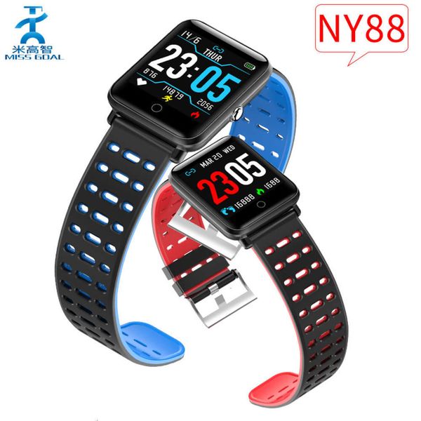 

ny88 reflective and semi transparent smart bracelet gps track heart rate sleep calorie multi motion detectionbgt