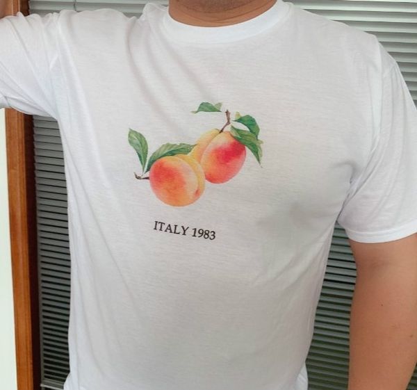 

kuakuayu hjn 80s retro style peach italy 1983 personalized cute aesthetic camisa call me by your name movie sport sweatshirt hoodie t shirt