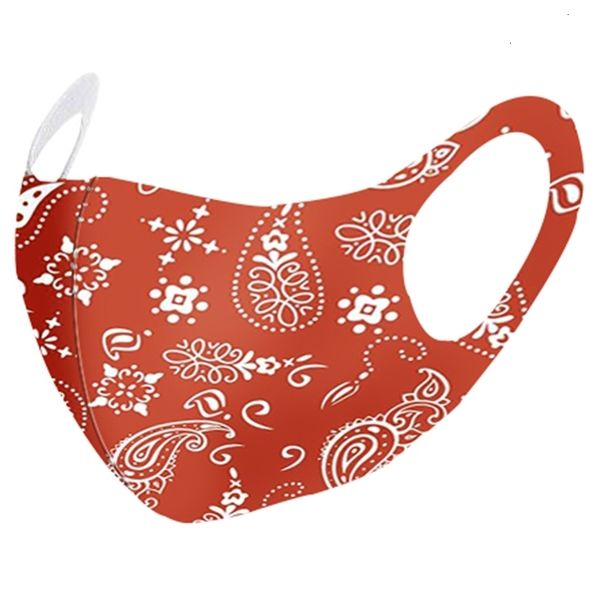 

uvtumu fashion paisley 3d washable reusable mask pm2.5 care shield sun color gold elbow sequins designer face party masks dhl n