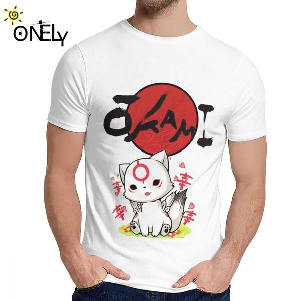 

round collar okami chibiterasu vers tee shirt crazy for men pure la camiseta plus size sport hooded sweatshirt hoodie