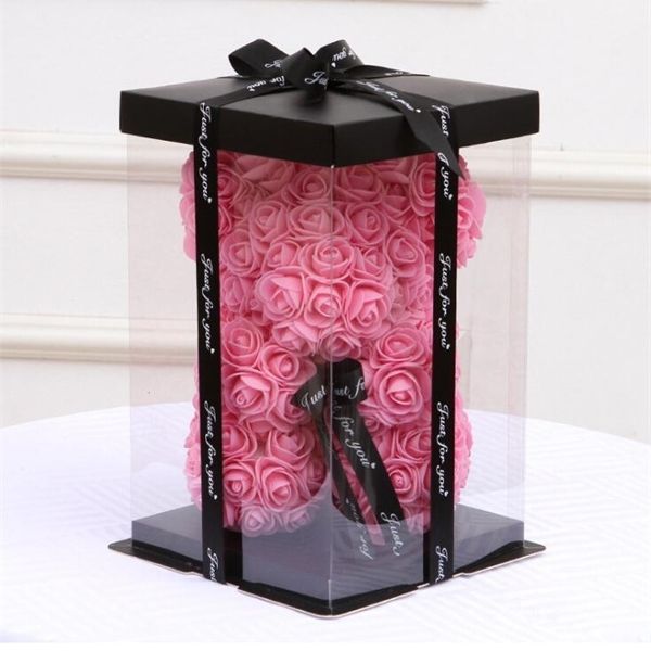 

23cm mini gift box rose bear 25cm teddy bear artificial flower bear for valentine's day girlfriend's gift wedding decorative 1022