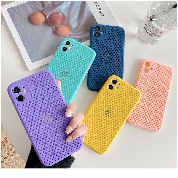 

breathable mesh 11 pro max soft sile candy color phone case for iphone x xr xs max 7 8 6 wmtnls
