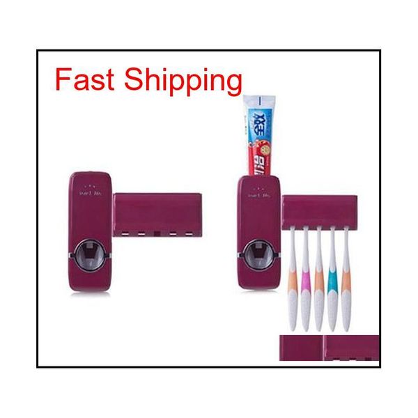 

1pc creative matic toothpaste dispenser tooth brush holder set toothbrush family sets 2 col qylcnd bdesports