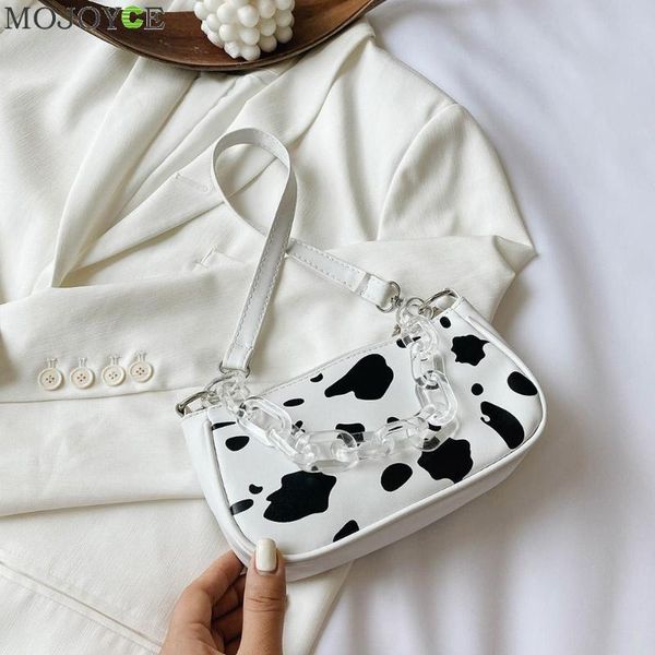

fashion animal pattern women shoulder bag female acrylic chain underarm handbag youth ladies simple versatile bag