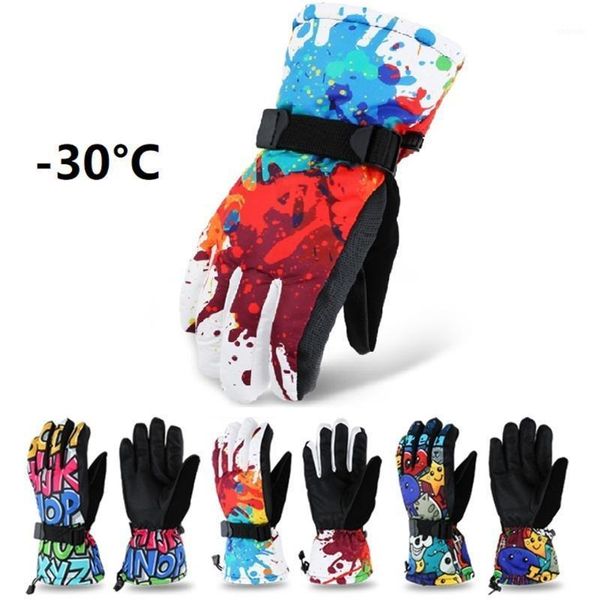 

professional teenager ski gloves snowboard gloves motorcycle winter thermal riding climbing waterproof snow1
