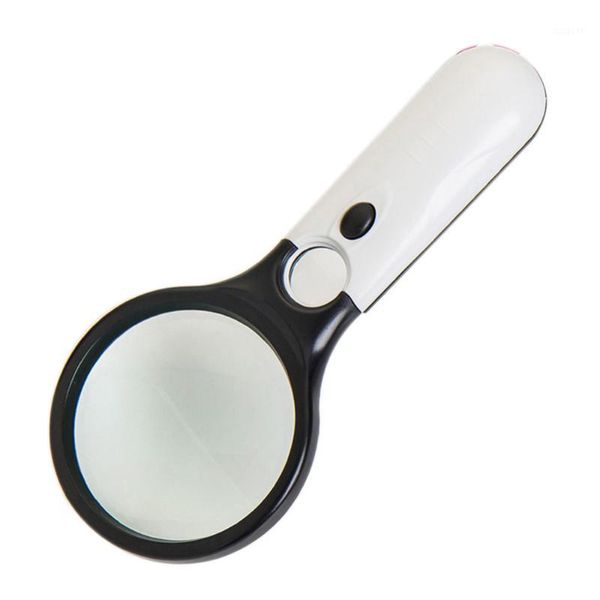 

188*88*23mm mini pocket magnifier for reading useful 10 led light 10x handheld microscope magnifying glass lens jewelry loupe1 mirrors