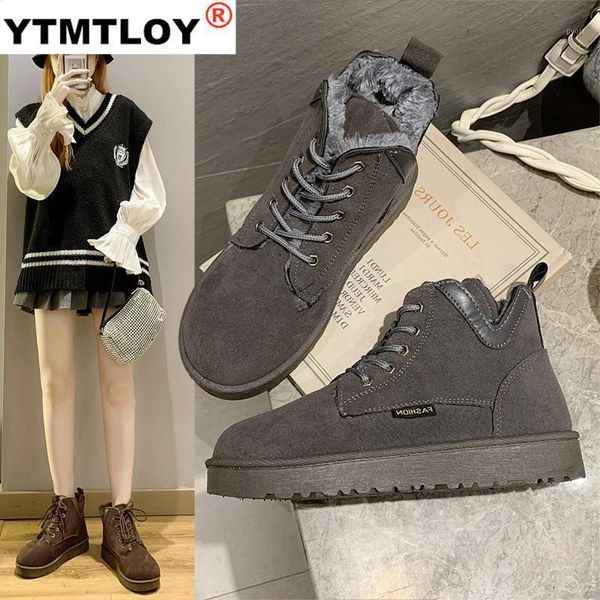

winter boots women shoes warm fur plush sneakers snow ankle woman botas mujer black high boots zapatos mujer platform1