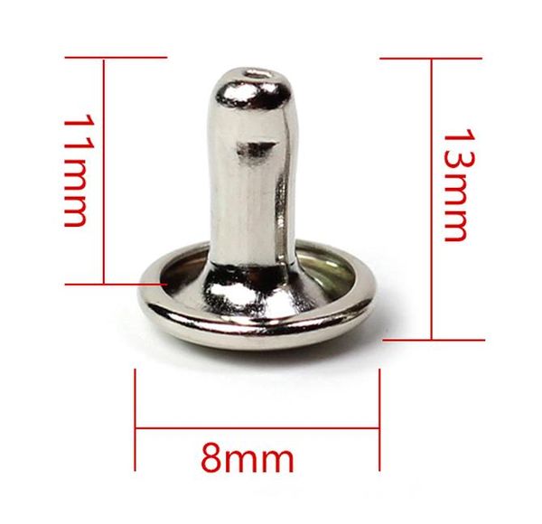 

100 комплектов лот 8мм заклепки из металла сумки швейный пояса обувь ремешок металлические заклепки crafts пряжки аксессуары diy мода wmtesd