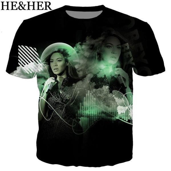 

new arrive pop singer beyonce 3d print shirts plus size comics horror men clothing