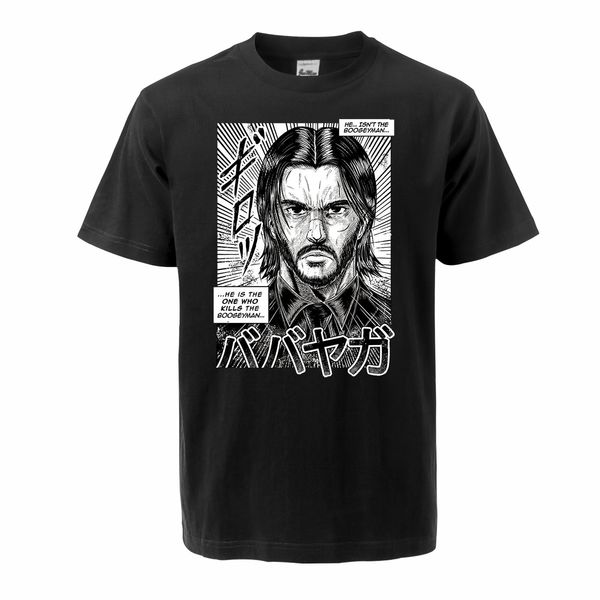 

men keanu reeves summer tees casual short sleeve babayaga john wick streetwear crew neck sport hooded sweatshirt hoodie men t shirt