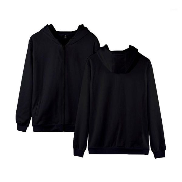 

women's hoodies & sweatshirts 2021 selling zipper hoodie men solid black streetwear homme autumn winter long sleeve plus size womens 1
