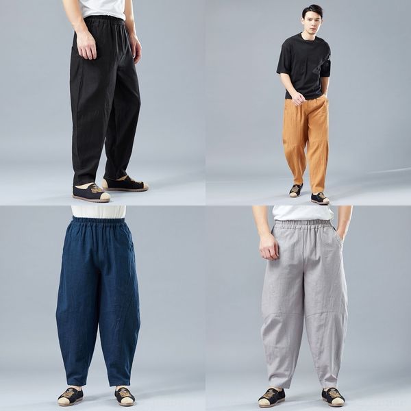 

vw1t2 2020 весной новый двойной мешок одиночные литературный стиль мужской рами твердые случайные одиночные брюки цвета брюки случайных 3m0z, Blue