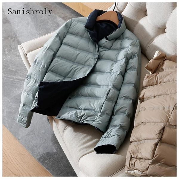 

women's down & parkas sanishroly two wears 2021 autumn winter women ultra light white duck jacket female short outwear plus size se991, Black