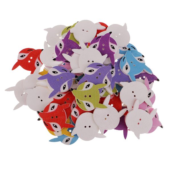 

50 шт mixed 2 отверстия прекрасный животных pattern мультфильм декоративные кнопки вуд швейные кнопки scrapbooking cardmaking крафт поставки