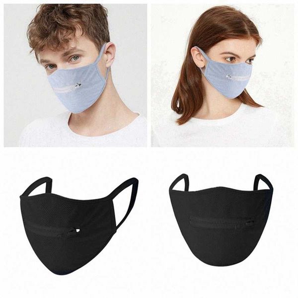 

face washable zipper breathable reusable cycling mask anti dust antifog easy to drink designer masks rra3300 r5hi#
