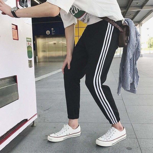 

autumn casual new casual pants men's korean fashion loose legged harem pants youth sports capris pupfc, Blue