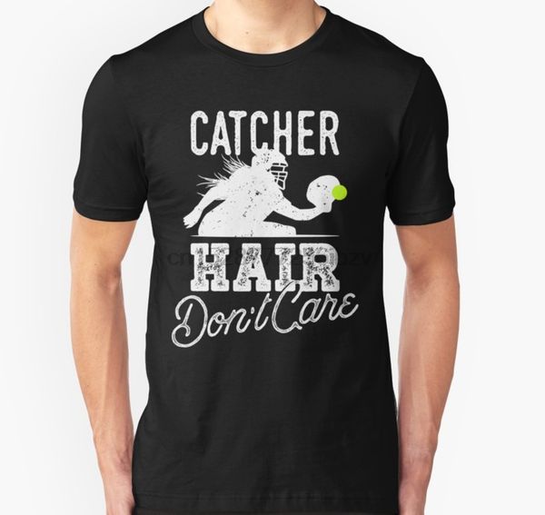 

men tshirt catcher hair dont care softball gift t shirt printed t-shirt tees sport hooded sweatshirt hoodie