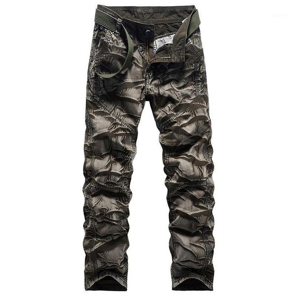 

camouflage cargo pants men cotton denim army tactical clothing camo trousers for man autumn winter 2020 streetwear1, Black