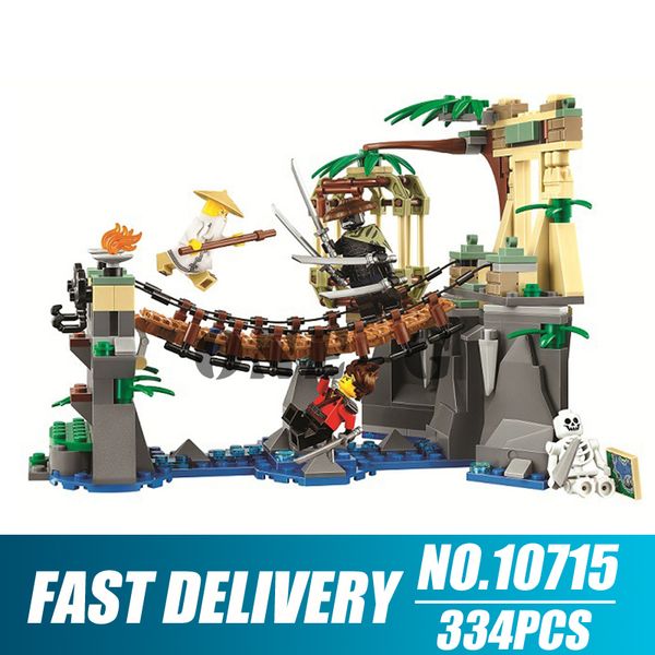

10715 334pcs ninjago series movie series master falls 4 figures building block 70608 bricks toy c1115