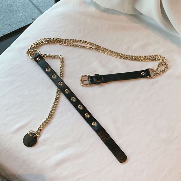 

buckle fashion pu pin gold plated waist chain women's decorative dress coat casual belt, Black;brown