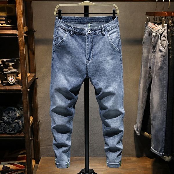 

fyuoc jeans summer thin jeans men's trend 2020 and jeanstrousers and jeansslim straight leg versatile trend pants men's pants lxmy, Blue