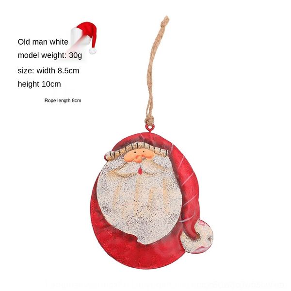 

4jyf6 new wrought iron double-sided accessories snowman for the elderly christmas tree pendant hand-painted decorative accessory pendant han