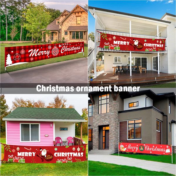 

home merry for christmas outdoor decorations store flag draw 2021 navidad natal banner
