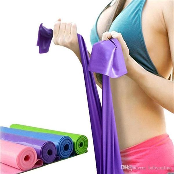 Nuovo yoga Pilates Stretch Resistance Band Esercizio Fitness Training yoga cintura di tensione Elastico Stretch Band 1200MM FY7025