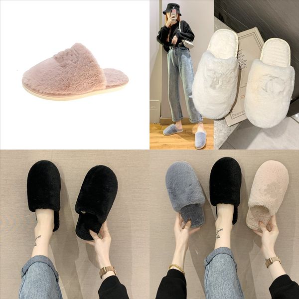 

uvxl4 women comfortable home slippers ladies lovely suede warm female shoes furry winter indoor bedroom plush slipper minion women's pl, Black