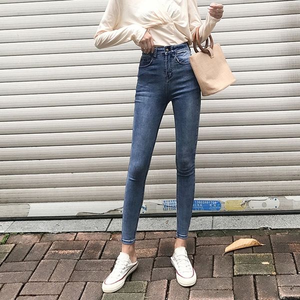 

2021 breeze trousers a waist brim pants for women with high elasticity c42y, Blue