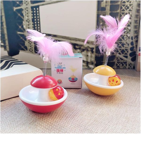 

pet cat kitten toy rolling scratching ball funny cat kitten play dolls tumbler ball pet cat toys interactive feather qylzyn