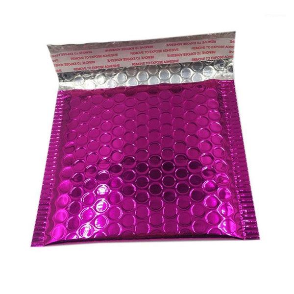 

40pcs bubble postage shipping bags envelopes package birthdays bright surface gifts bag 15x13cm+4cm (rose red)1