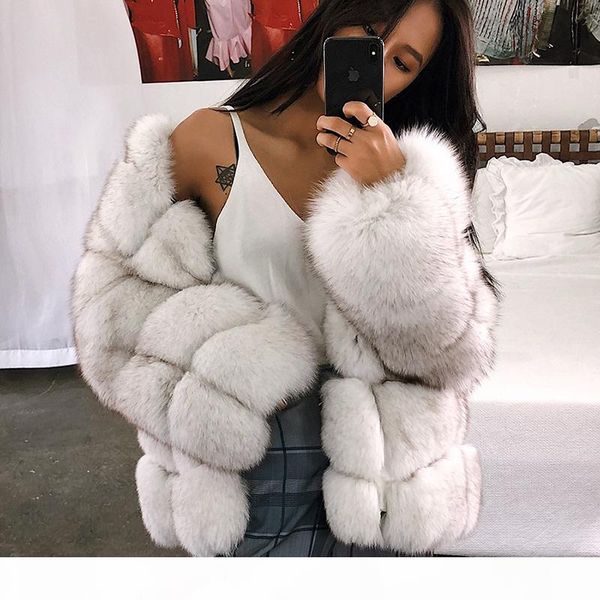 

autumn winter new faux fur coat long section stitching fur coat large size, Black