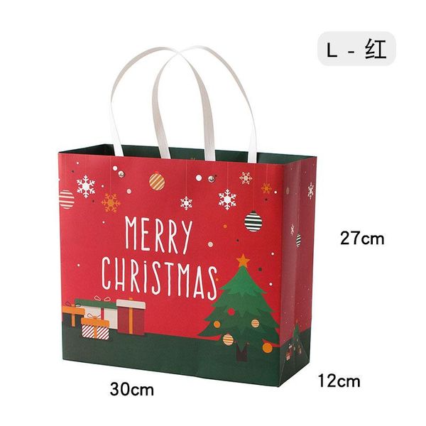 

lbsisi life 5pcs merry christmas protable paper box new year gift supplies red green close storage thicken party event favor wmtdht