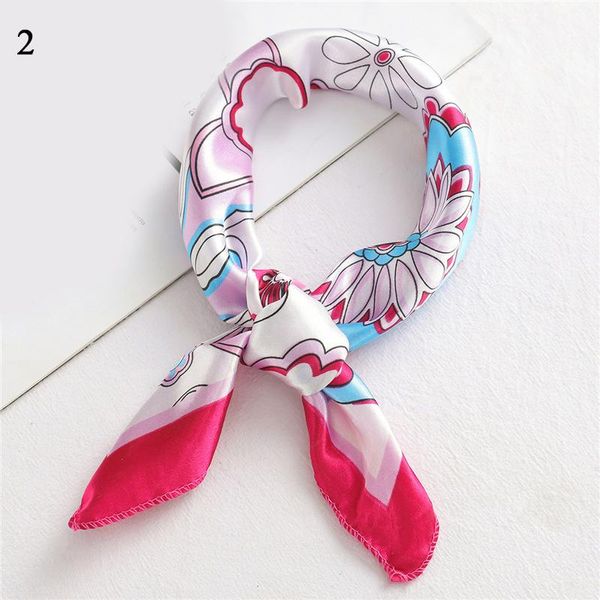

square silk scarf women fashion print small neck scarves bandana office lady vintage neckerchief wrap satin head scarf shawl sqcbaq, Black