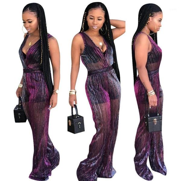 

women's jumpsuits & rompers high elegant sleeveless women deep v neck fashion club jumpsuits1, Black;white