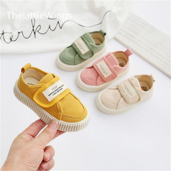 

children's canvas autumn new boys' breathable casual baby kindergarten soft-soled girls cloth shoes 1-8 years old y201028, Black