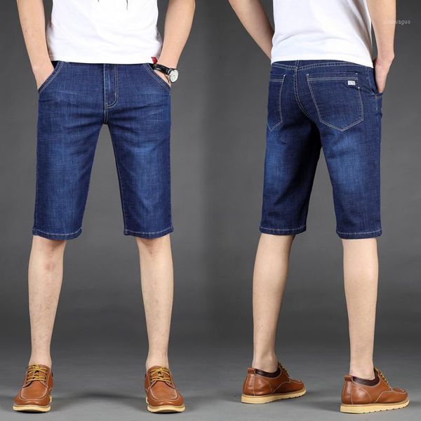 

2021 summer men's denim shorts good quality short jeans male cotton solid straight male blue casual cowboy shorts1, White;black