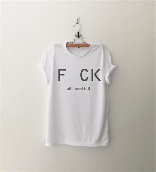 

all i need is u funny t shirt t shirt with sayings tumblr teenage girl clothes gifts graphic tee women shirts c537, White
